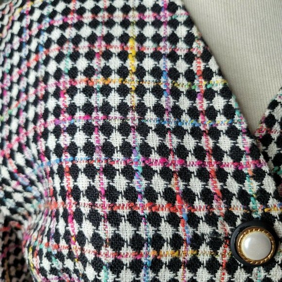 Ann Taylor Tweed Multi Color Long Sleeve Blazer Jacket - Pearl Buttons - Picture 8 of 8